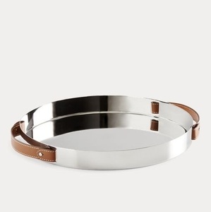 Modern Stainless Steel Rectangular Tray <b>Folded</b> Edge Design matte polish Serving Tray Contemporary <b>Coffee</b> <b>Table</b> Organizer Sleek - Product Image 4