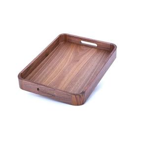 Bandeja de Madera Rectangular Estilo Americano para Servir Alimentos con Asas, Utensilio de Cocina Multiusos, Bandejas para Servir Alimentos - Product Image 1