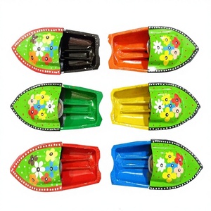 Barcos de juguete de hojalata pintados multicoloridos, barcos de juguete de vapor, barcos de juguete Putt Putt, barcos Pop Pop de la India al por mayor - Product Image 1