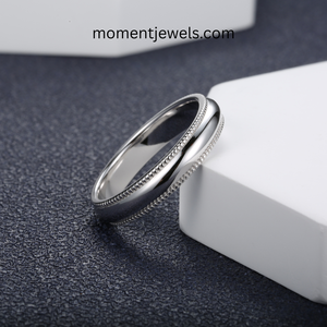 Anillo de Boda de Titanio con Baño de Zinc Negro, Diseño Flamingo, 3.6 mm de Ancho, Joyería Unisex para Aniversario, Personalizable - Product Image 4