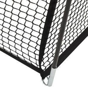 Filet d'entraînement de baseball en polyester noir 196,9''x157,5''x98,4'' pour cage de frappe - Product Image 6