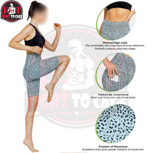 Shorts de sport légers et tendance à imprimé animalier pour femmes, taille haute, style cycliste, pour la gym, la course et le yoga - Prix de gros - Product Image 4
