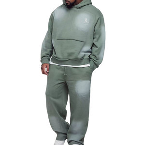 Casual Wear Customized Acid Wash <b>Tracksuit</b> Lightweight Cotton <b>Polyester</b> Material Acid Wash <b>Tracksuit</b> - Product Image 1
