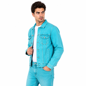 Veste en jean d'hiver pour homme, look décontracté intemporel, tissu en jean robuste, structure classique, confortable à porter au quotidien, respirant - Product Image 4
