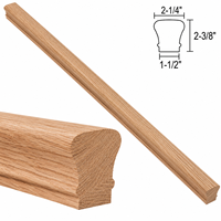 6010P Massivholz-Roteichen-Handlaufprofil (12"x2 1/4"x2 3/8") Anpassbare Farbe Rost-/Wasserbeständig Einfache Treppengeländer-Sicherheit