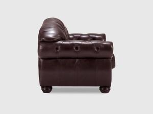 Duraster Premium Chesterfield Genuine Leather Two Seater <b>Sofa</b> Eco Friendly Foam Filled Tufted Back Rolled Arms Solid Wood <b>Legs</b> - Product Image 3