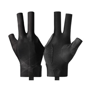 Gants de billard à demi-doigts avec sangle de poignet réglable pour la pratique du billard et du snooker, unisexe, sport - Product Image 1