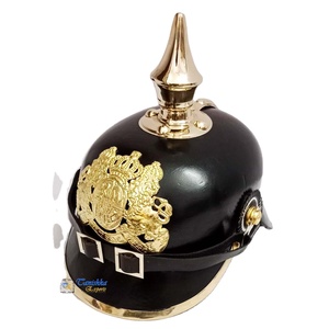 Gafas vikingas de cuero coleccionables, casco de armadura de cuero, metal de ágata, decoración Medieval, casco Pickelhaube de cuero - Product Image 2