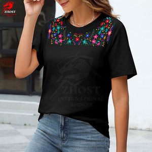 Custom Logo Women Embroidery T-<b>Shirts</b> Soft Tee for Personalized Designs OEM Services For Best Sale - Product Image 3
