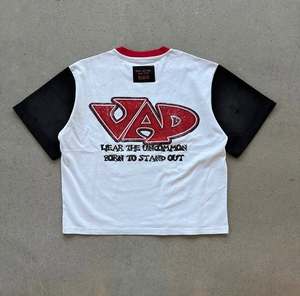 T-shirt personnalisé pour homme, coupe ample, manches courtes, imprimé graphique vintage, détail de manches contrastées, coton premium, streetwear - Product Image 4