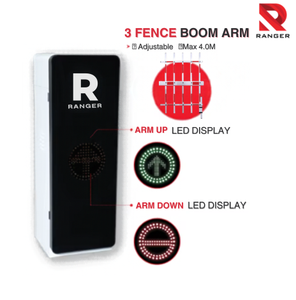 High Security 3 Fence Arm <b>Boom</b> Barrier Gate 4M DC Brushless Automatic Parking Access Control with LED Display Malaysia Supplier - Product Image 5