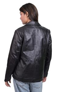 Chaqueta de Cuero para Mujer, Otoño 2025, Chaqueta de Cuero para Damas, Chaqueta de Motociclista, Cuero Genuino - Product Image 4