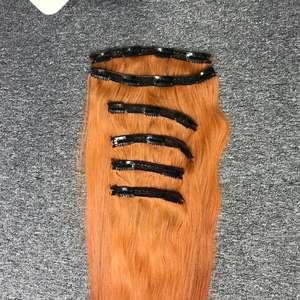 Extensions de cheveux humains à clipser couleur orange 100% Cheveux vierges vietnamiens Remy de haute qualité et durables - Product Image 6