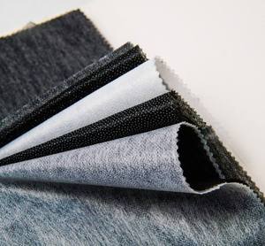 Quick-Dry Shrink-Resistant Interlining Mex 100% Polyester <b>Fabric</b> <b>Waterproof</b> Garment Black/White Plain Cross 18-70gsm Nonwoven - Product Image 1
