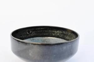 Bol en céramique finition pierre noire minuit, design moderne profond, résistant aux éclats, glaçure sans danger pour les aliments, idéal pour les soupes, les salades et les nouilles - Product Image 2