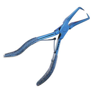 Outils professionnels d'extension de cheveux en acier inoxydable Extracteur de perles bleues Pince de 5.5 pouces Micro Link Pince dissolvante de perles - Product Image 2