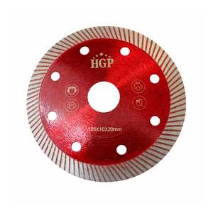 Disque de coupe professionnel industriel HGP de 4 pouces en acier inoxydable diamanté et revêtu de Ti pour pierre, béton, carrelage - Durable et renforcé - Product Image 1