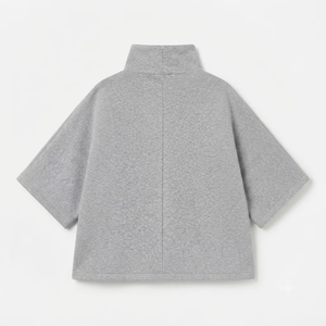 Sweatshirts à capuche pour femmes, broderie personnalisée, coton, luxe, coupe ample, poncho décontracté, col haut, hiver, OEM - Product Image 3