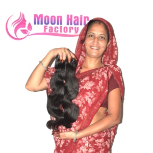 ผมแท้แบบ Single Drawn Remy Hair ลอน Body Wave แบบเป็นมัด ปลายผมตรง หนานุ่ม เนื้อนุ่ม สีดำธรรมชาติ สำหรับต่อผมแบบ Weaving ใช้ในร้านเสริมสวย - Product Image 4