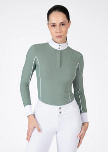 Camisas de equitación para mujer, de tela suave y elástica, cómodas, elegantes y de ajuste cómodo para entrenamiento y eventos. - Product Image 4