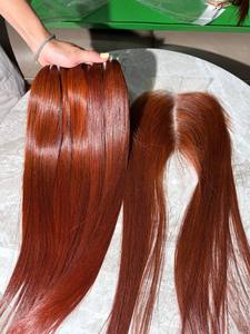 Perruque Lace Front sans colle, ultra-lisse et brillante, en cheveux vierges Remy vietnamiens, densité 250%, longue, couleur Caramel avec racines noires - Product Image 2