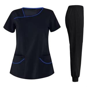 Doctors Nurses <b>Plus</b> <b>Size</b> Women's Medical <b>Scrubs</b> Sets 100% Cotton Twill Customized Color Hospital Use Stretchy Fabric Needle - Product Image 5