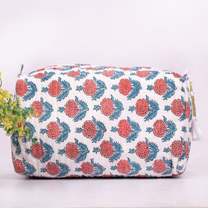 Lote al por mayor de neceseres cosméticos casuales unisex, grandes, geométricos, ecológicos, plegables, con estampado bohemio 100% hecho a mano y cierre de cremallera. - Product Image 3