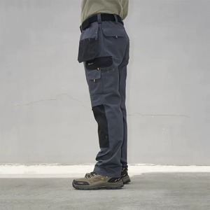 Pantalon de travail pour homme, double genouillère, respirant, imperméable, grande taille, polyester et coton de haute qualité, pour travaux en extérieur - Product Image 2