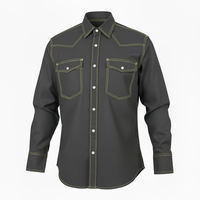 Chemise Western Homme 2026 de Haute Qualité, Résistante aux Flammes, Respirante, en Coton Rip-Stop, Séchage Rapide, Triple Couture, Robuste pour le Soudage