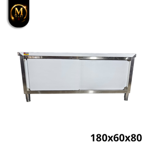 Armario de Cocina de Gran Capacidad y Alta Calidad, con Puertas Corredizas de Acero Inoxidable Resistente, para Almacenamiento en Restaurantes y Servicios de Catering - Product Image 1