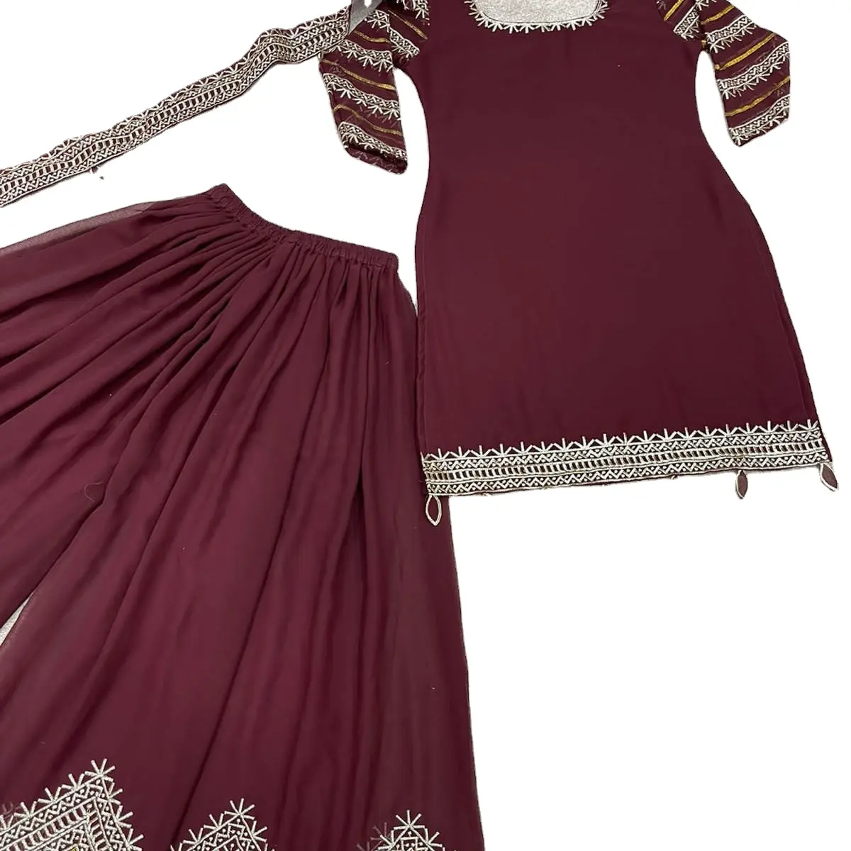 Beste Damen bereit zu tragen Indische Pakistani sche Mode Ethnische Kleidung Designer Straight Salwar Kameez Churidar Anzug für Mädchen und Frauen