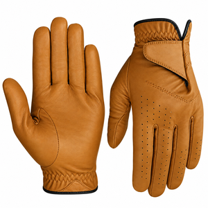 Guantes de Golf Deportivos para Zurdos de Último Diseño, con Logotipo Personalizado Impreso, Transpirables, de Cuero Cabretta, con Correa Ajustable - Product Image 1
