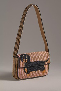 Beaded <b>Stud</b> <b>Bag</b> Geometric Pattern Lady Shoulder Luxury Handmade Seed Bead Purse Fashion Custom Single Autumn Hoop Closure Travel - Product Image 3