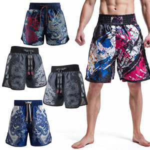 Boxing Fight Wear Muay Thai Shorts Men Breathable Thai Boxing Shorts Satin Kickboxing Fight Shorts Boxing Muay Thai Shorts Men's - Product Image 1