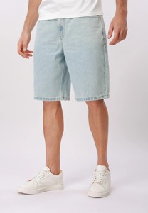 Shorts Bermuda en jean pour homme, taille mi-haute, couleur unie, coton, streetwear, décontracté, braguette boutonnée, délavage clair, poches, respirant, pour l'été - Product Image 3