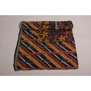 Boho <b>Indian</b> Kantha Quilt Vintage Floral Printed Handmade Cotton <b>Throw</b> Eco Friendly Reversible Bedspread - Product Image 3