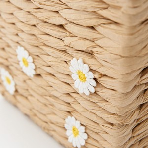 Panier de rangement pour enfants en papier écologique fait main, panier rectangulaire tissé pour organiser les jouets, panier de rangement pour la crèche fait main, vente en gros - Product Image 2