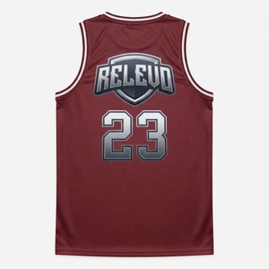 เสื้อบาสเก็ตบอล Relevo หมายเลข 23 พิมพ์ลายโลโก้แบบ Sublimated แขนกุด ระบายเหงื่อได้ดี สำหรับผู้ใหญ่ ใส่ได้ทั้งชายและหญิง ชุดกีฬา โพลีเอสเตอร์ 100% - Product Image 2
