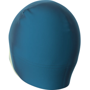Bonnet de bain rayé sportif unisexe bleu vert jaune 100% polyester respirant printemps été pour adulte - Product Image 6