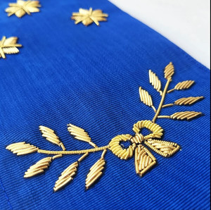 Arnés Maestro - Rito Operativo de Salomón, con Cuentas Bordadas a Mano en Oro, Regalia de Lujo para Ceremonias de la Francmasonería - Product Image 2