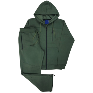 Conjunto Deportivo Unisex Gris, Sudadera con Capucha y Cierre de Cremallera, Pantalones Deportivos de Color Sólido, Transpirable, Peso Medio, para Otoño - Product Image 4