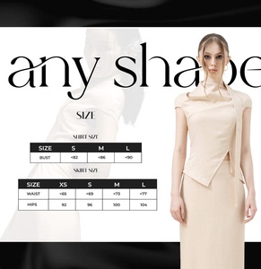 Women's <b>Skirts</b> Cotton Blended Beige Woven Minimal Pencil <b>Skirt</b> Beige Minimalist Straight-cut <b>Skirt</b> ODM OEM - Product Image 6