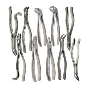 Ensemble de forceps d'extraction dentaire en acier inoxydable, pinces d'extraction manuelles réutilisables, instruments de chirurgie buccale professionnels - Product Image 5