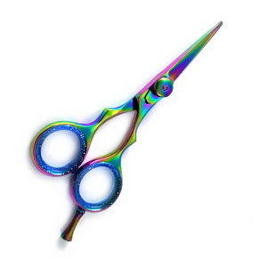 Tijeras Profesionales Multicolores de Acero Inoxidable para Cortar Bigote, para Zurdos, 4.5 Pulgadas, para Peluquería y Estilismo - Product Image 3