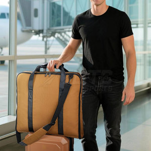 Sac de voyage pliable en tissu doux et durable, grande capacité, style moderne, avec fermetures éclair pour costumes et vêtements, idéal pour les voyages en extérieur - Product Image 2