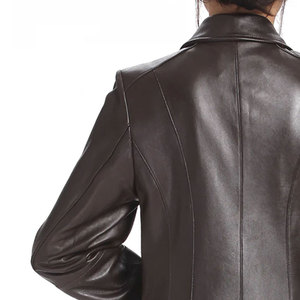 Veste en cuir véritable pour femme, design et couleur personnalisables, vestes en cuir pour femmes adultes, vêtements de mode. - Product Image 6