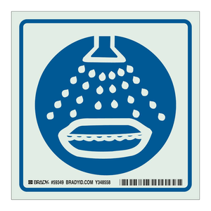 Panneau d'avertissement photoluminescent BradyGlo à pulvérisation d'eau pour les zones de sécurité incendie - Product Image 2
