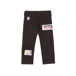 ชุดยิวยิตสูบราซิลสีดำ รุ่น GI-450GSM ผ้าฝ้ายทอแบบเพิร์ลวีฟ ป้องกันการหดตัวและทนทาน - แบบขายยกชุด # 104-สำหรับผู้ใหญ่ทุกเพศ - Product Image 3