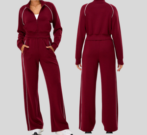 Proveedor OEM, Conjuntos Deportivos de Invierno para Mujer, 2 en 1, Diseño de Alta Calidad, 100% Algodón, Ropa Deportiva para Gimnasio, Jogging, Personalizable - Product Image 2