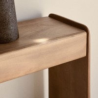 Table console rectangulaire Vandana Flux Zenova 120x30 cm en bois Tinsley